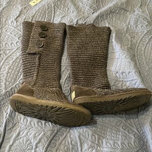 UGG  Knit Button-Accent Boots size 7